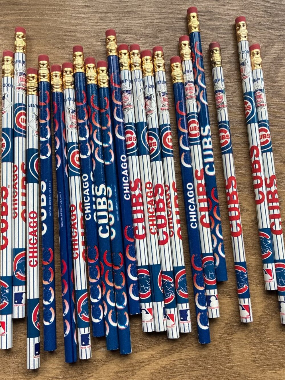 Vintage Chicago Cubs Pencils 20 Total MLB Baseball Retro Unused